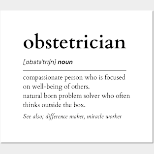 Obstetrician Noun Posters and Art